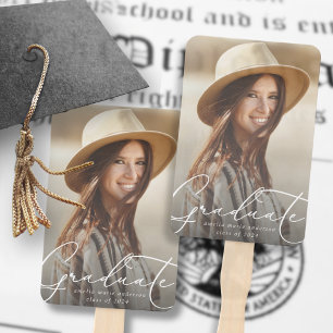 Modern Graduate Photo Simple Script   Hand Fan