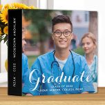 Modern Graduate Scrapbook 2 Photo Album Graduation Binder<br><div class="desc">Looking for a modern, elegant and simple way to preserve your graduation memories? Look no further than this exquisite photo album! Designed with the graduate in mind, this 3 ring binder scrapbook allows you to easily organize and showcase your favourite pictures, keepsakes and memories from your high school, college or...</div>