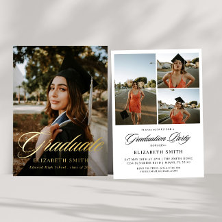 Modern Graduate Script 4 Photos Graduation Party