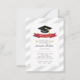 Modern Graduate Silver White Pattern Graduation Card