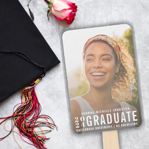 Modern Graduate Typography Class of 2024   Photo Hand Fan