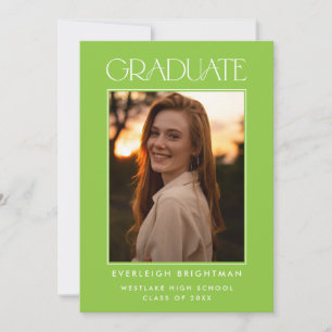 MODERN GRADUATE TYPOGRAPHY PHOTO GRADUATION INVITE