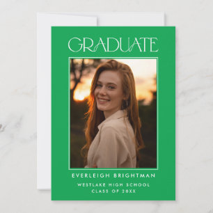 MODERN GRADUATE TYPOGRAPHY PHOTO GRADUATION INVITE