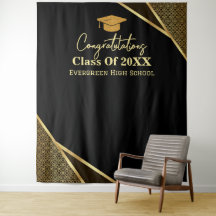 Modern Graduates Graduation Photo Booth Backdrop