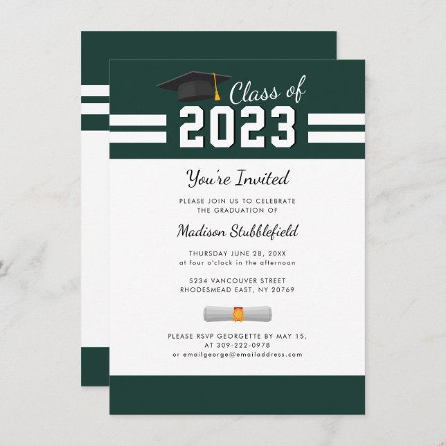 Modern Graduation 2025 Grad Party Invitation (Front/Back)