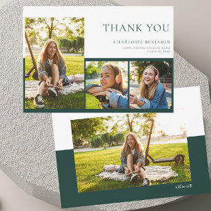 Modern Graduation 2025 Grad Photo Thank You Card