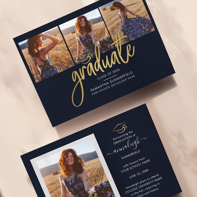 Modern Graduation 2025 Grad Photos Announcement (Creator Uploaded)