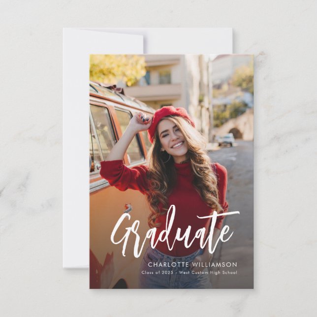 Modern Graduation 2025 Script 2 Photo Announcement (Front)