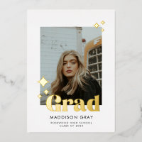 Modern Graduation Announcement Open house invite