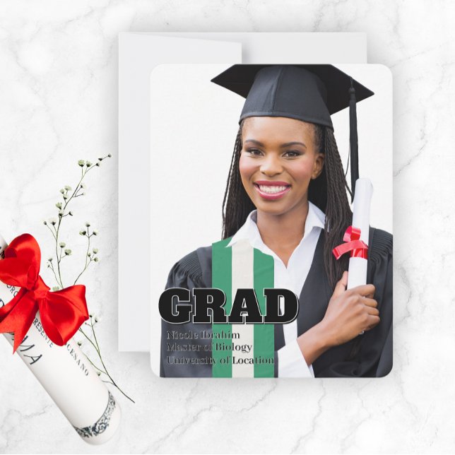 Modern Graduation Announcement Photo Template (Custom Graduation Announcement Template)