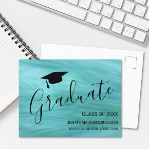 Modern Graduation Announcement Postcard