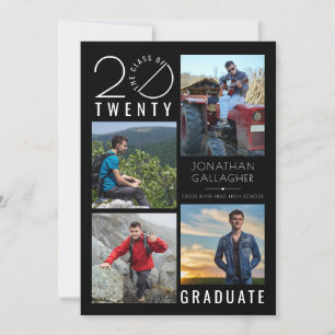 Modern Graduation Black Stylist Class Year Announcement