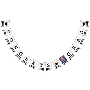 Modern Graduation Bunting Class of 2018 Grad Photo Flags