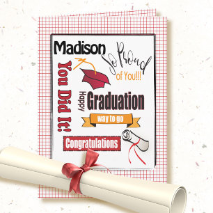 Modern Graduation Card to Personalize