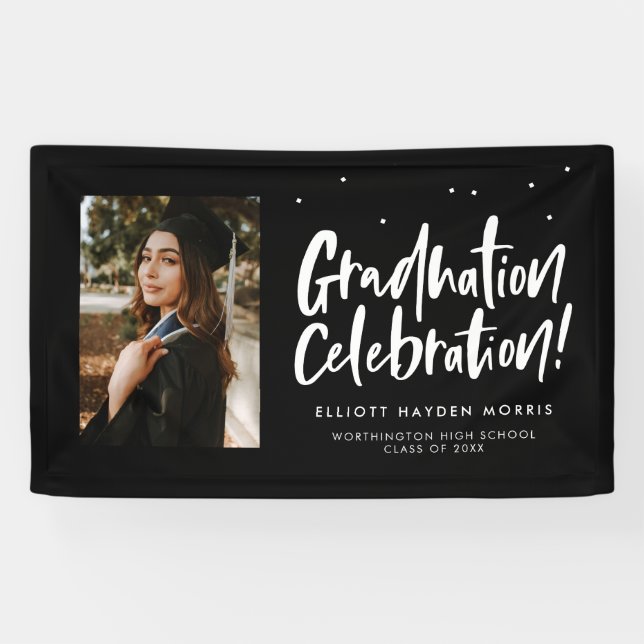 Modern graduation celebration party banner (Horizontal)