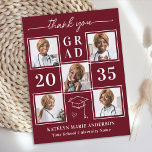 Modern Graduation Custom 6 Photo Collage Thank You Postcard<br><div class="desc">Introducing our exquisite personalized graduation thank you cards, the perfect way to express your gratitude and appreciation in style. Designed for the modern graduate, these cards feature a sleek and elegant layout adorned with a chic photo collage option, allowing you to showcase up to six of your favourite senior year...</div>