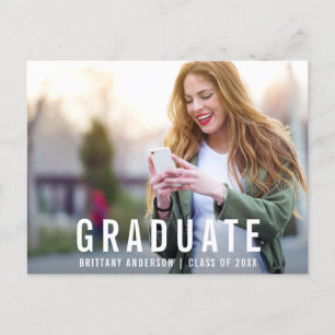 Modern Graduation Graduate Photo Announcement