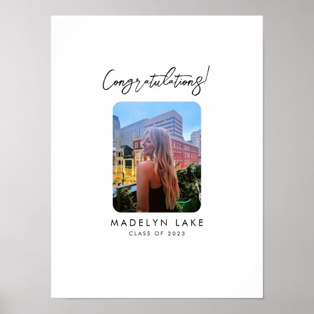 Modern Graduation Guest Book Alternative Poster (Front)