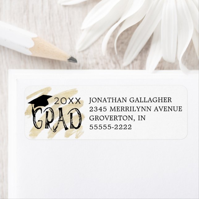 Modern Graduation Hand Lettered GRAD Custom Colour (Insitu)