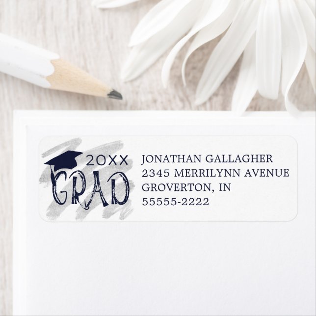 Modern Graduation Hand Lettered GRAD Custom Colour (Insitu)