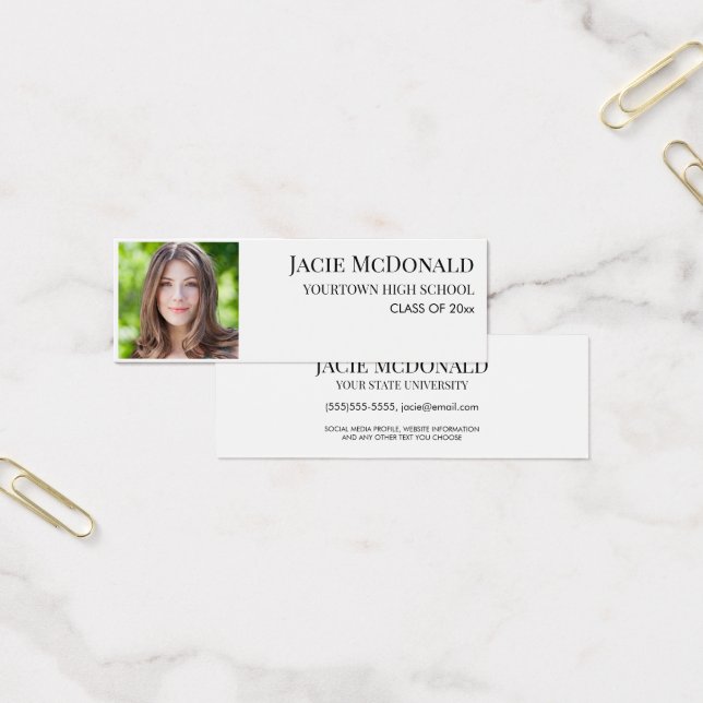 Modern Graduation Insert Profile Photo White (Office)