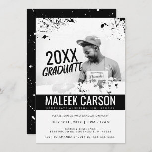 Modern Graduation Invitation Bold Grad Invite