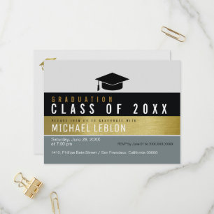 Modern Graduation  Invitation Postcard