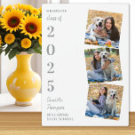 Modern Graduation Keepsake Photo Collage Plaque<br><div class="desc">Celebrate your graduate and give a special personalized gift with this custom photo collage graduation plaque. This unique photo collage graduate plaque is will be a treasured keepsake. Customize with 3 of your favourite senior or college photos, and personalize with graduating year, name, high school or college. See 'personalize this...</div>
