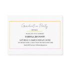 Modern Graduation Name Card Insert Gold Frame