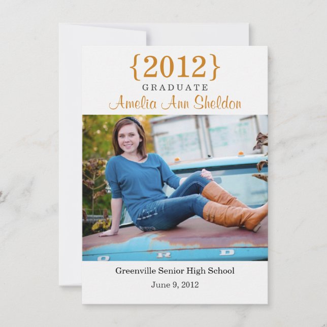 Modern Graduation Open House Invite (Front)