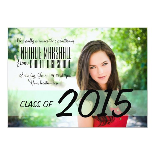 Modern Graduation Party Announcement Invite