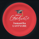 Modern Graduation Party Class of 20XX Custom Paper Plate<br><div class="desc">Celebrate your graduate in style with these modern graduation party plates featuring clean typography, bold layout, and fully customizable text. These plates showcase the graduate’s name and class year in a sleek, minimalist format that stands out on any party table. Perfect for open houses, senior celebrations, and school‑themed events, they...</div>
