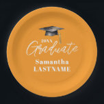 Modern Graduation Party Class of 20XX Custom Paper Plate<br><div class="desc">Celebrate your graduate in style with these modern graduation party plates featuring clean typography, bold layout, and fully customizable text. These plates showcase the graduate’s name and class year in a sleek, minimalist format that stands out on any party table. Perfect for open houses, senior celebrations, and school‑themed events, they...</div>