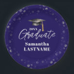 Modern Graduation Party Class of 20XX Custom Paper Plate<br><div class="desc">Celebrate your graduate in style with these modern graduation party plates featuring clean typography, bold layout, and fully customizable text. These plates showcase the graduate’s name and class year in a sleek, minimalist format that stands out on any party table. Perfect for open houses, senior celebrations, and school‑themed events, they...</div>