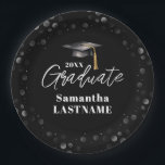 Modern Graduation Party Class of 20XX Custom Paper Plate<br><div class="desc">Celebrate your graduate in style with these modern graduation party plates featuring clean typography, bold layout, and fully customizable text. These plates showcase the graduate’s name and class year in a sleek, minimalist format that stands out on any party table. Perfect for open houses, senior celebrations, and school‑themed events, they...</div>
