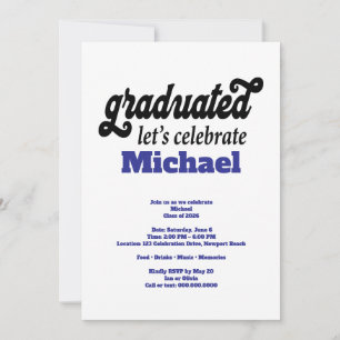 Modern Graduation Party Invitation