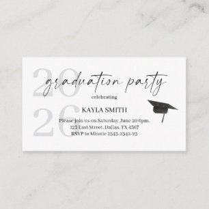 Modern Graduation Party Invitation Insert