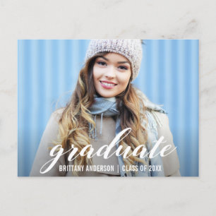 Modern Graduation Party Invitation    Photo Postcard
