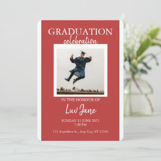 Modern Graduation Party Invitation with Photo