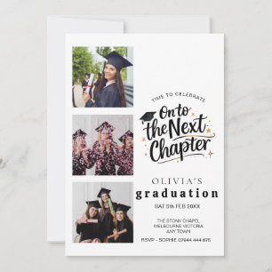 Modern Graduation Party Invitation with Photos