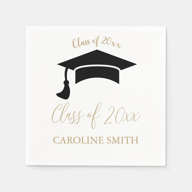 Modern Graduation Party Napkin (Front)