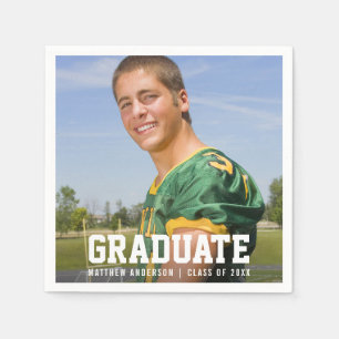 Modern Graduation Party Photo Napkin