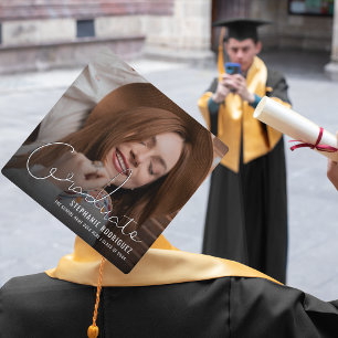Modern Graduation Photo Cap Topper