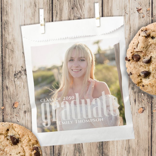 Modern Graduation Photo Custom Party Favour Bag (Creator Uploaded)