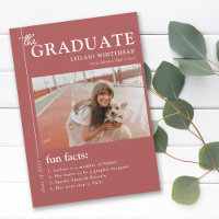 Modern Graduation Photo Feature & Fun Facts Red