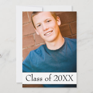 Modern Graduation Photo Invitation