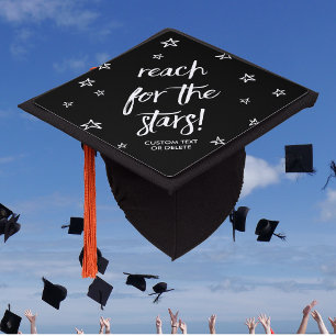 Modern Graduation Reach For the Stars Custom Cap Topper