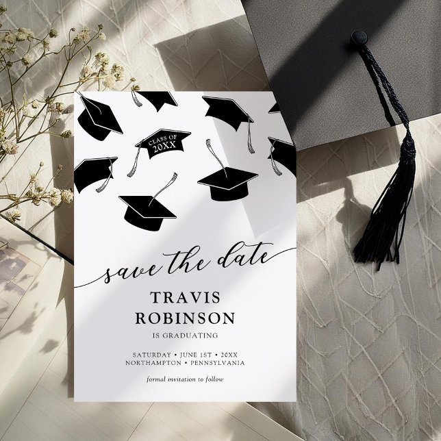 Modern Graduation Save The Date Card (Creator Uploaded)