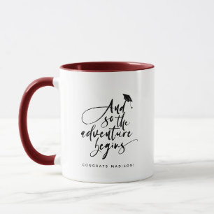Modern Graduation Script Congrats Trendy Quote  Mu Mug