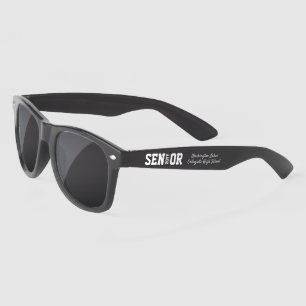 Modern Graduation Senior Block Letter Personalized Sunglasses